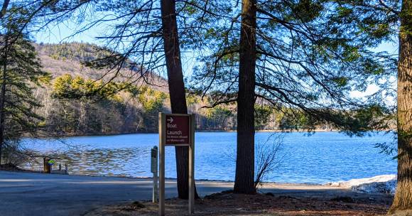 boat launch site at Moreau Lake State Park